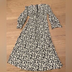 Rebecca Taylor black and white floral dress